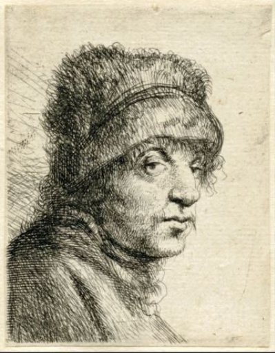 Head of a man with a cap