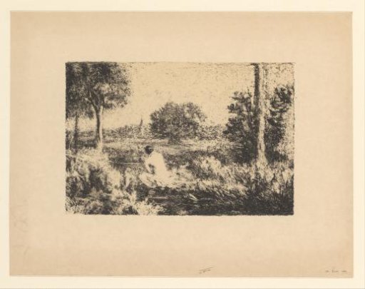 Seated Naked Woman in a Landscape