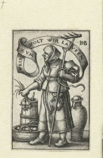 Peasant woman selling her wares at market