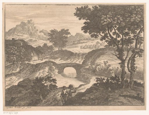 Landscape with corn harvest