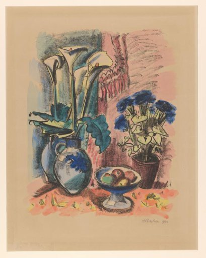 Flower still life with calla lilies
