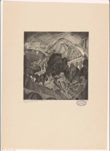 Mountain landscape with aqueduct
