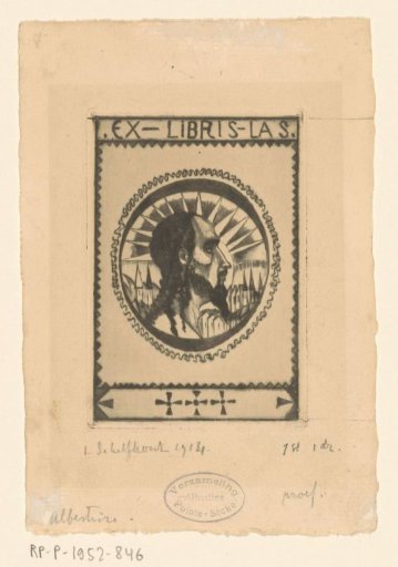Ex libris of Lodewijk Schelfhout and Albertine van der Meulen
