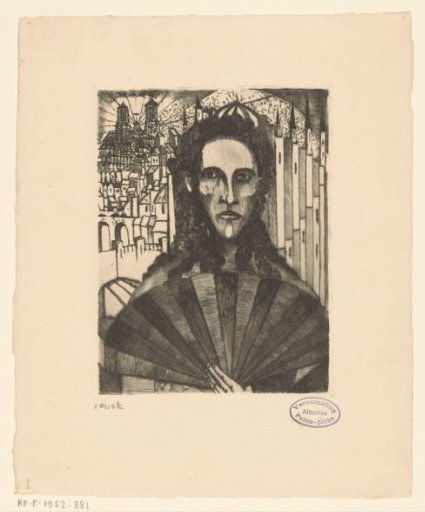Woman with a fan