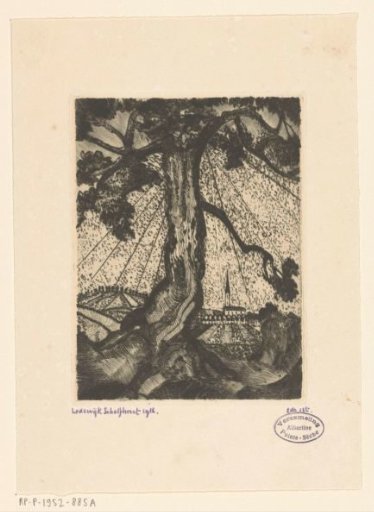 Hilly landscape with settlement