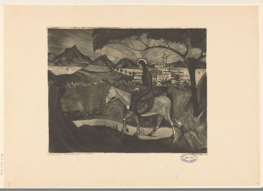 Corsican Woman on a Donkey