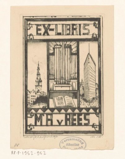 Ex libris of M.A. van Rees