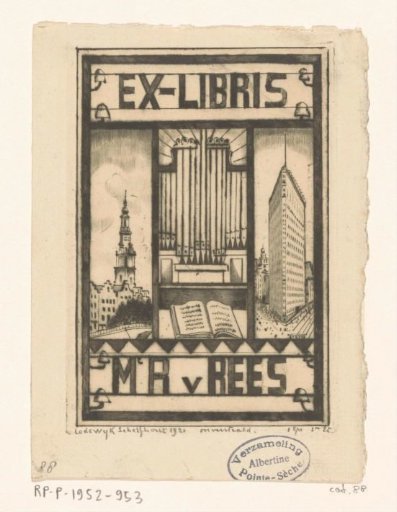 Ex libris of M.A. van Rees