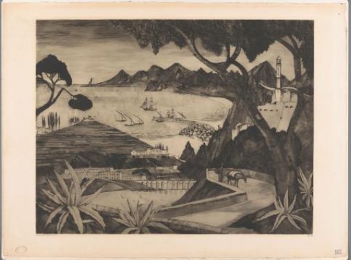 Mountain landscape with a bay on Corsica