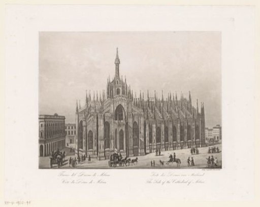 Side View of the Milan Cathedral