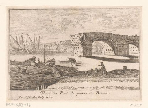View of the Pont de Pierre in Rouen