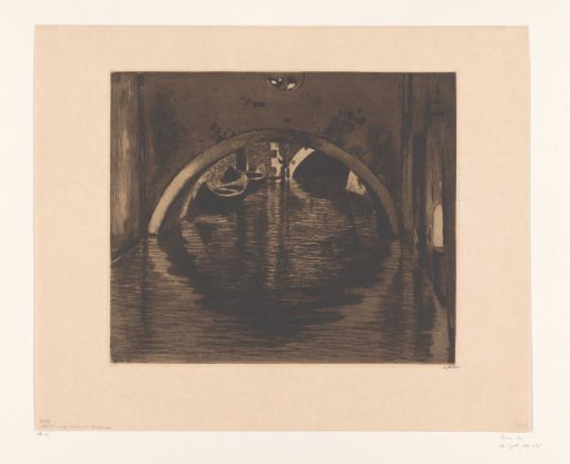 View under a Bridge with Two Rowing Boats