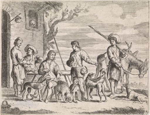 Hunters before an Inn