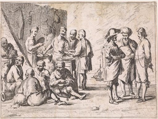 Muslim Galley Slaves Receiving Food