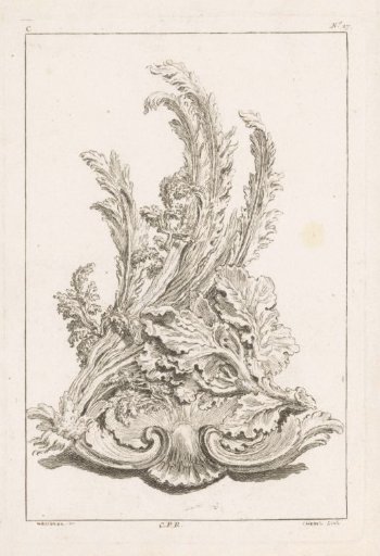 Shell motif with leaves