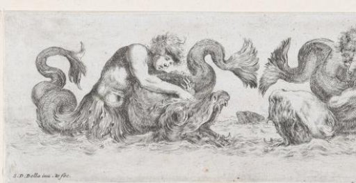 Frieze with tritons and dolphins