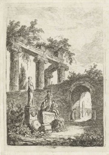 A statue for a ruin
