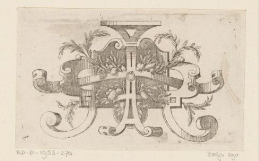 Scrollwork with fruit