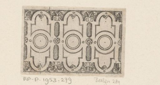 Interlaced work with round elements