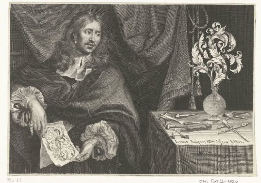 Title print with the portrait of Louis Roupert