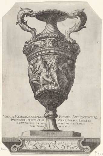Vase with two handles in the form of fish
