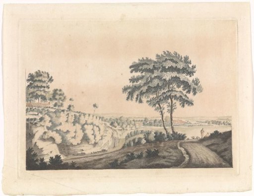 Landscape with a castle on a hill