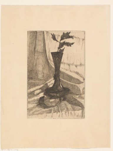 Vase with a Holly Branch