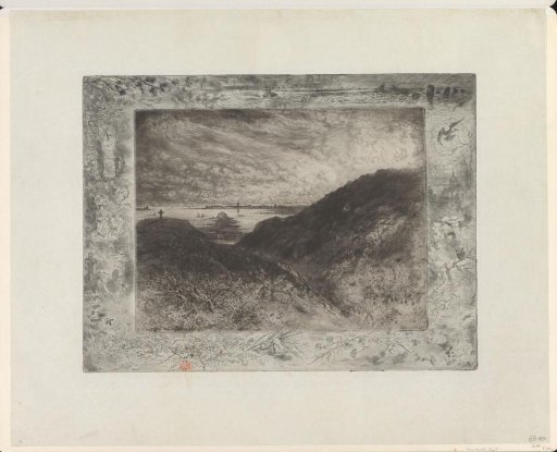 Dune landscape with a view of La Falaise, Baie de St. Malo