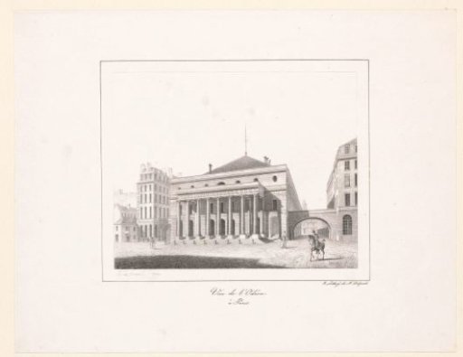 View of the Odéon Theatre in Paris