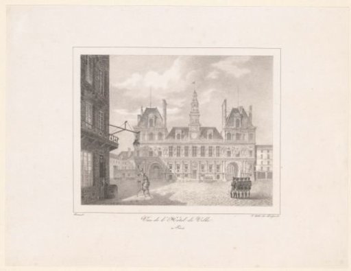 View of the Town Hall of Paris