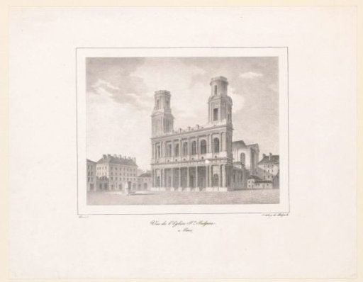 View of the Church of Saint-Sulpice in Paris