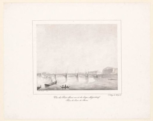 View of the Pont de la Concorde and the Palais Bourbon in Paris