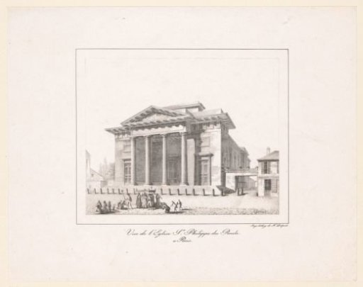 View of the Church of Saint-Philippe-du-Roule in Paris