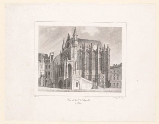 View of the Sainte-Chapelle in Paris