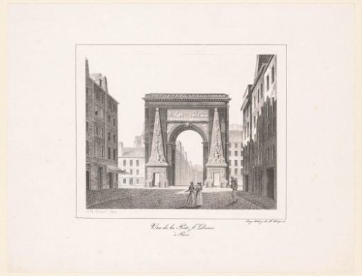 View of the Porte Saint-Denis in Paris