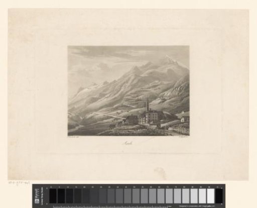 View of Airolo in the Swiss mountains