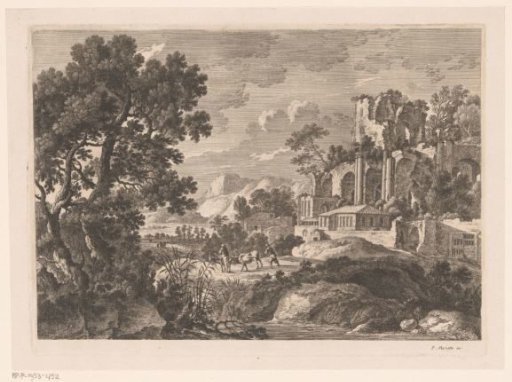 Landscape with rider and cowherd