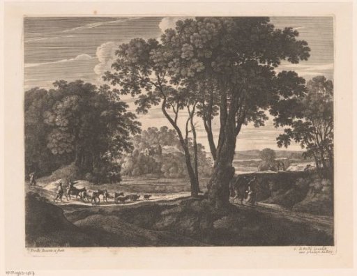 Shepherds with a herd of cattle on a country road