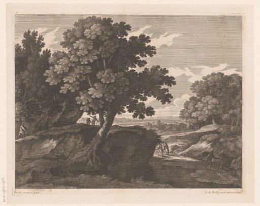Landscape with figures and dogs
