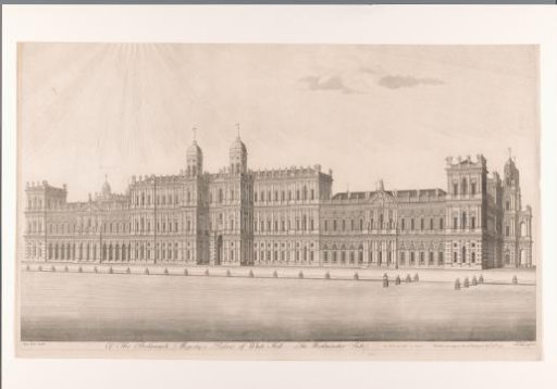 View of the Palace of Whitehall, seen from the Westminster side