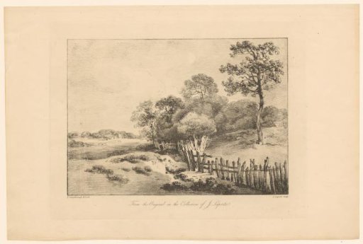 Landscape with a Fence at the Edge of a Forest