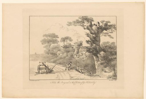 Peasant with two ploughs