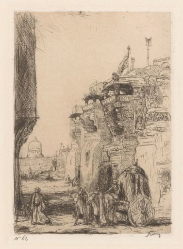Ox Cart at a Hindu Temple