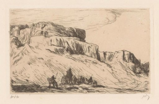 Caravan with Camels in a Desert Landscape