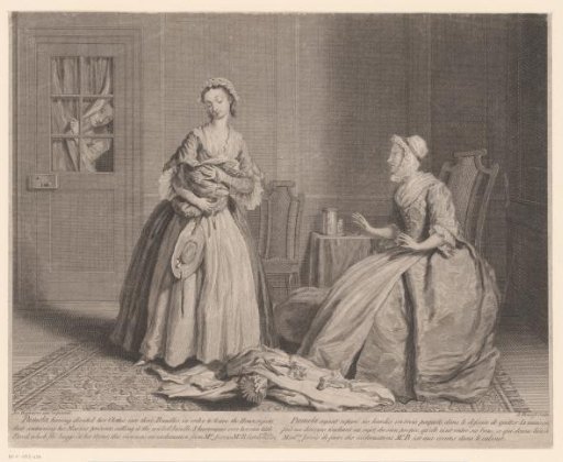 Pamela divides her clothes into three bundles