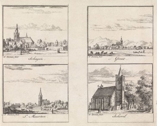 Views of Schagen, Sint Maarten, Groet and Schoorl