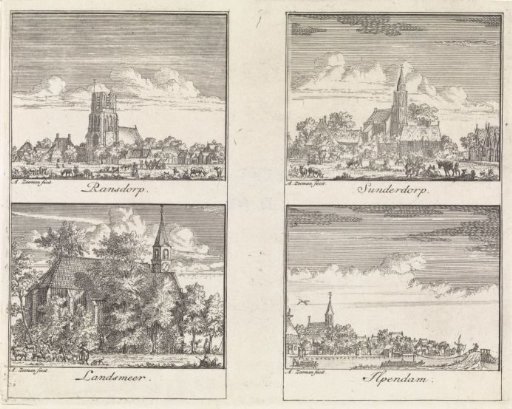 Views of Ransdorp, Landsmeer, Zunderdorp and Ilpendam