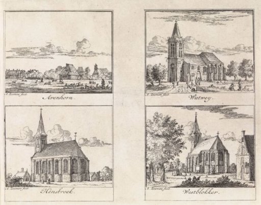Views of Avenhorn, Hensbroek, Wadway and Westerblokker