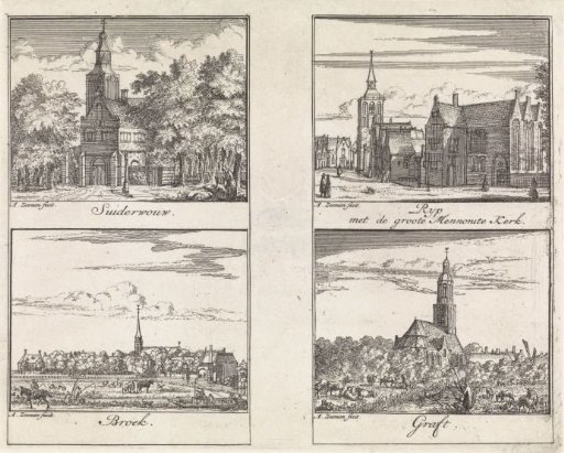 Views of Zuiderwoude, Broek in Waterland, De Rijp and Graft