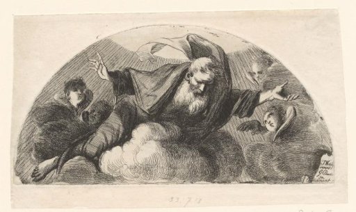 God with Cherubim in the Clouds